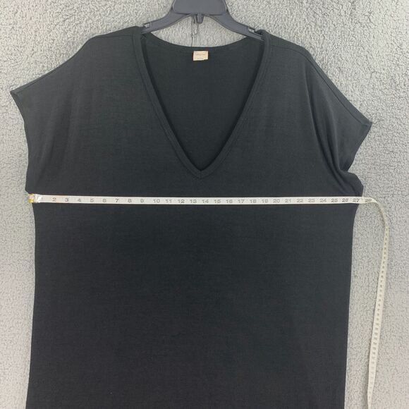 Wilfred free Womens T Shirt Dress Tunic Sz L Stretch Black Oversized Lagenlook - Picture 6 of 11